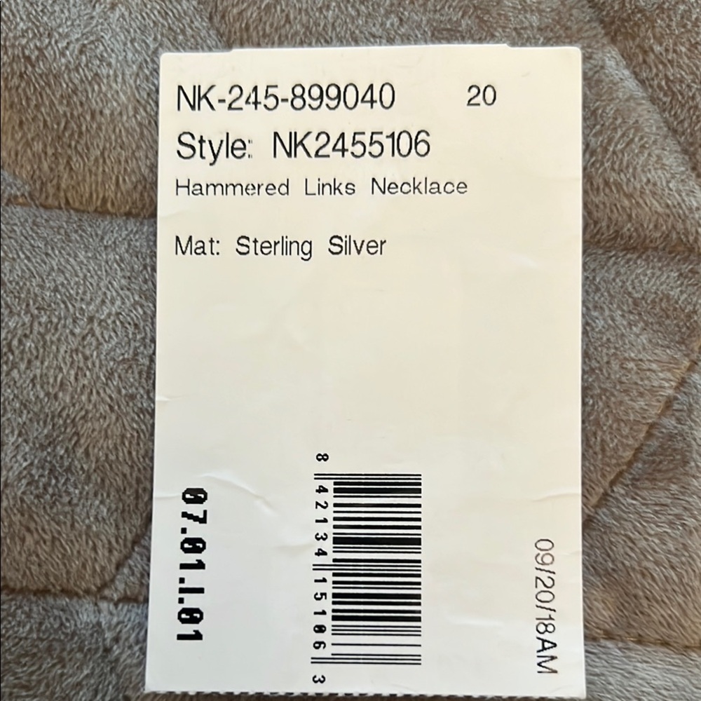 James Avery Hammered Silver Stylish Oval Link Necklace 925 Retired - Picture 13 of 16